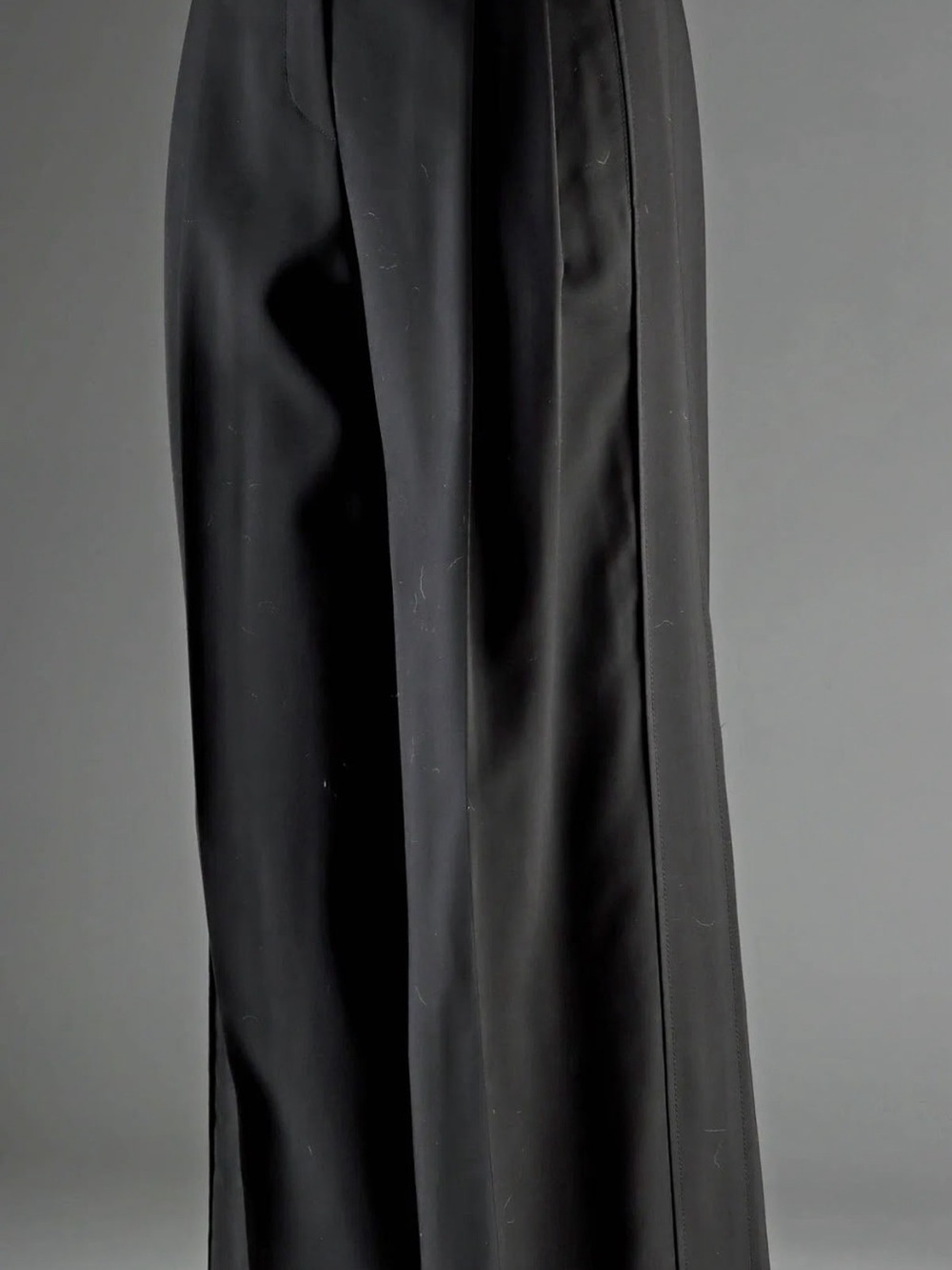 Louis Vuitton black Japanese wool  wide leg trousers size 34